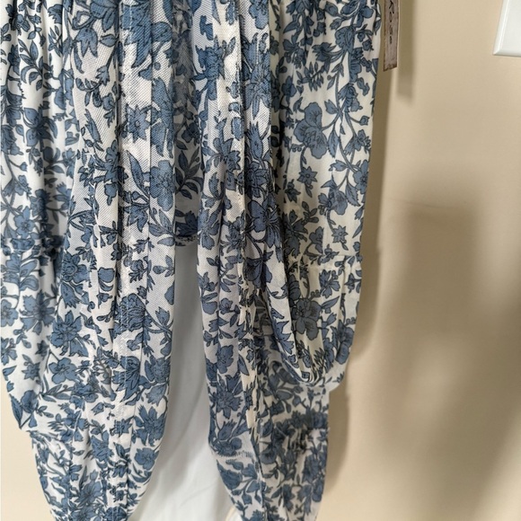 [M] NWT Blue Floral Midi Dress - Picture 3 of 5